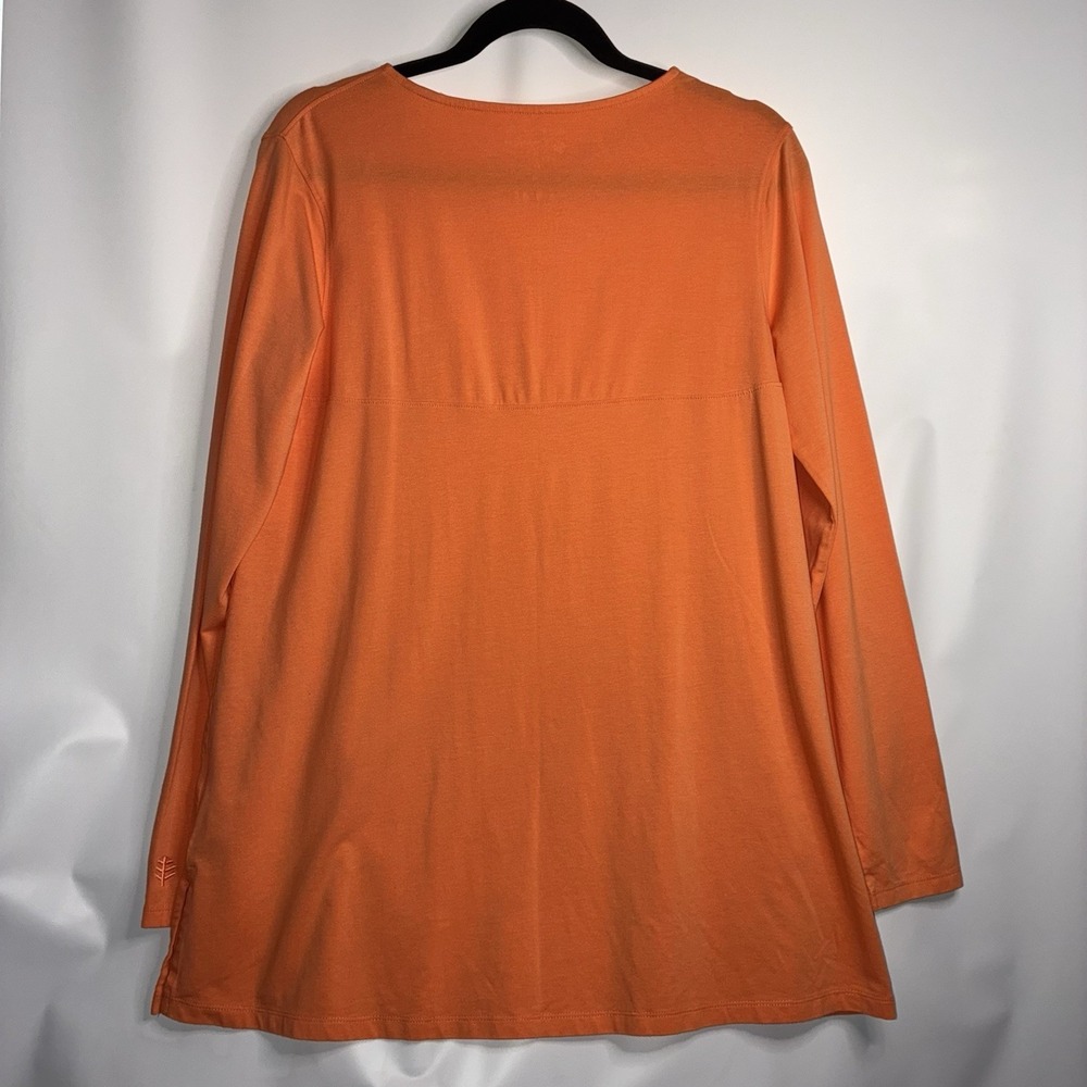 Coolibar Long Sleeve Shirt Size Medium Womens Orange Daybreak Spring Top UPF 50+ - Picture 7 of 7